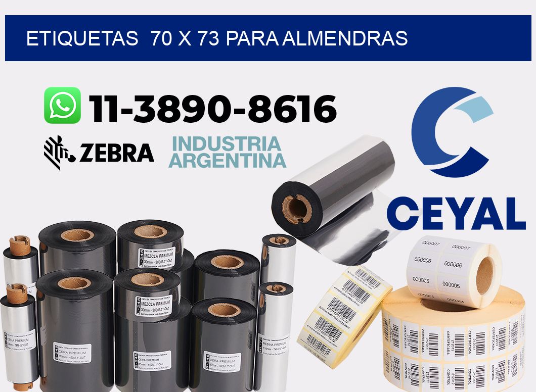 etiquetas  70 x 73 para Almendras