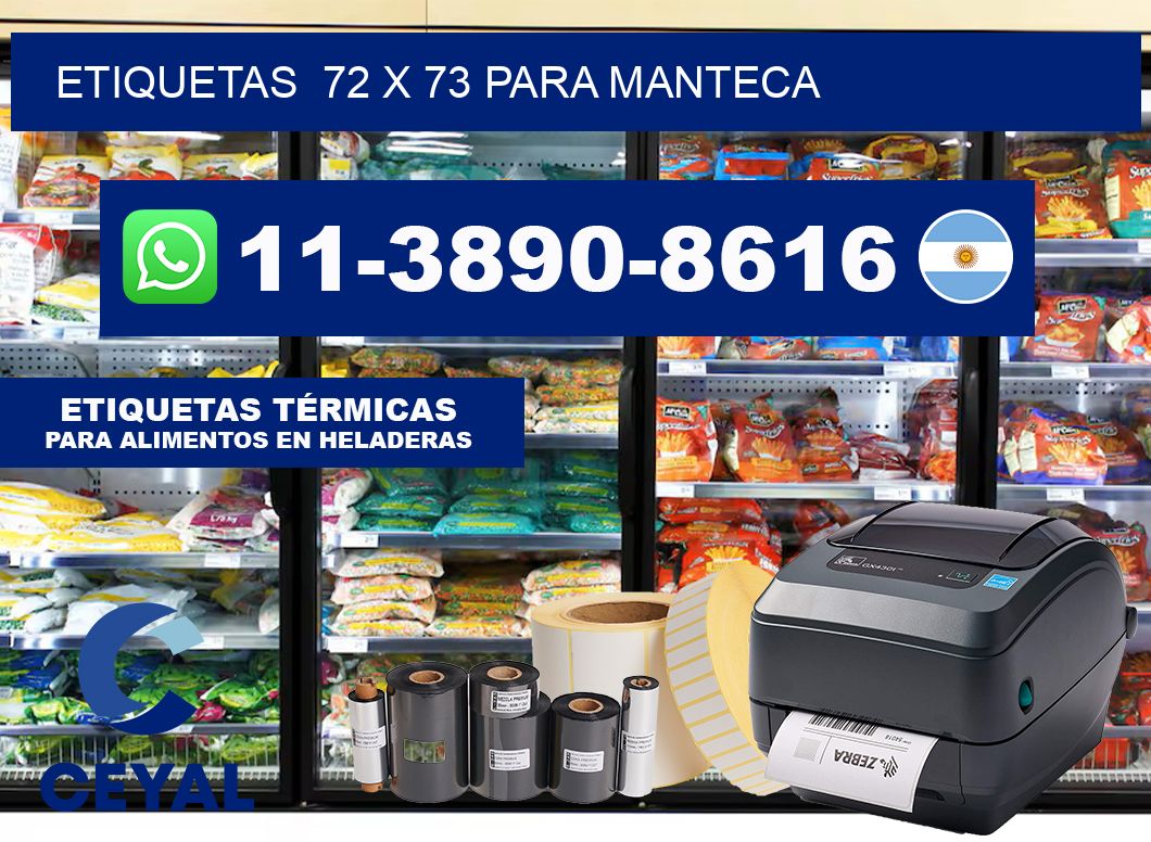 etiquetas  72 x 73 para Manteca