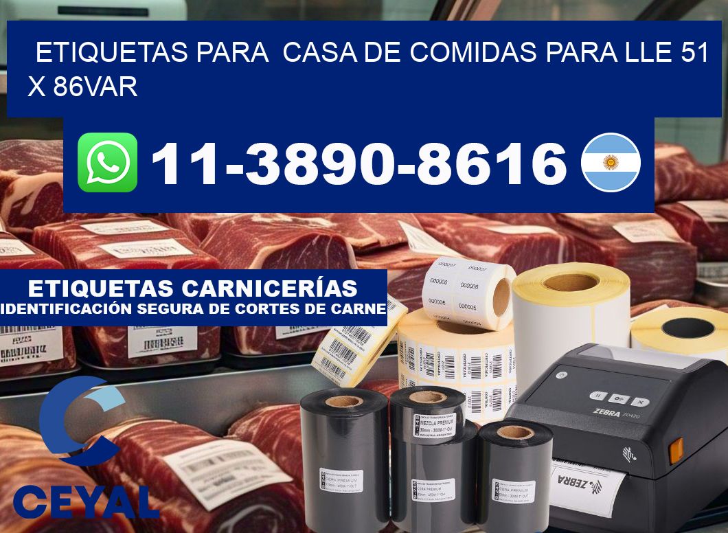 etiquetas para  Casa de comidas para lle 51 x 86var