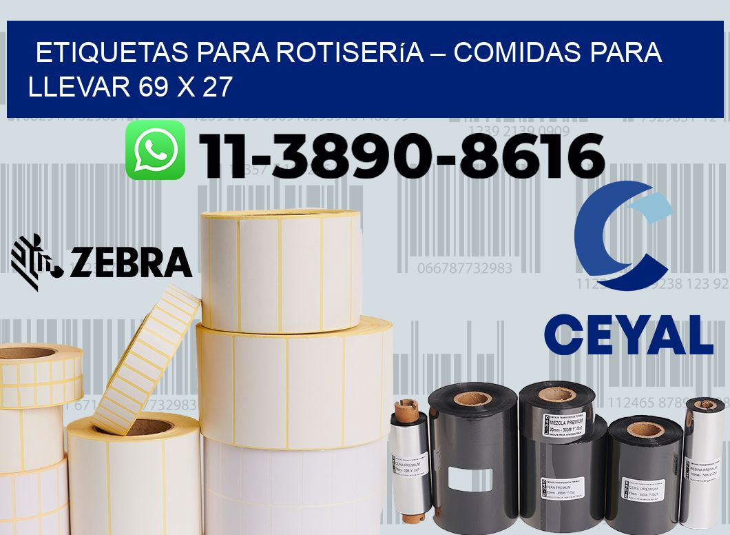 etiquetas para Rotisería – comidas para llevar 69 x 27
