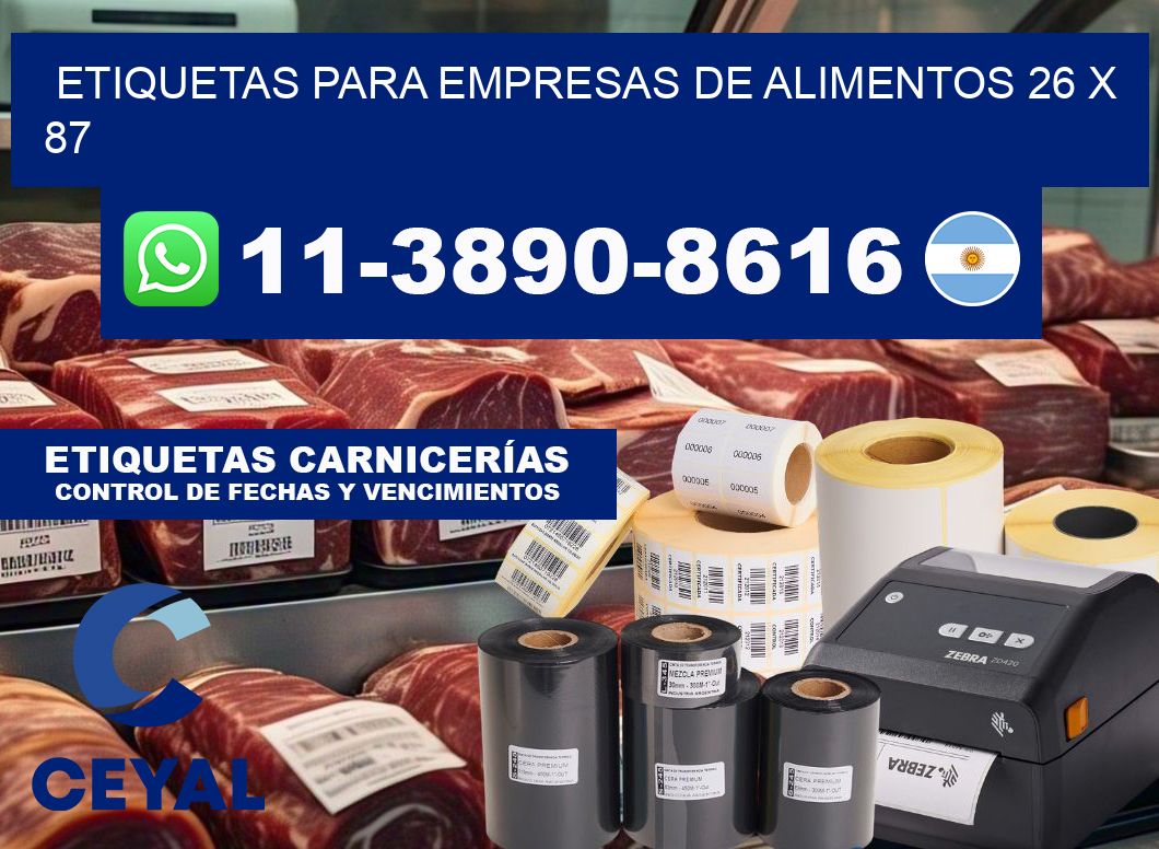 etiquetas para empresas de alimentos 26 x 87
