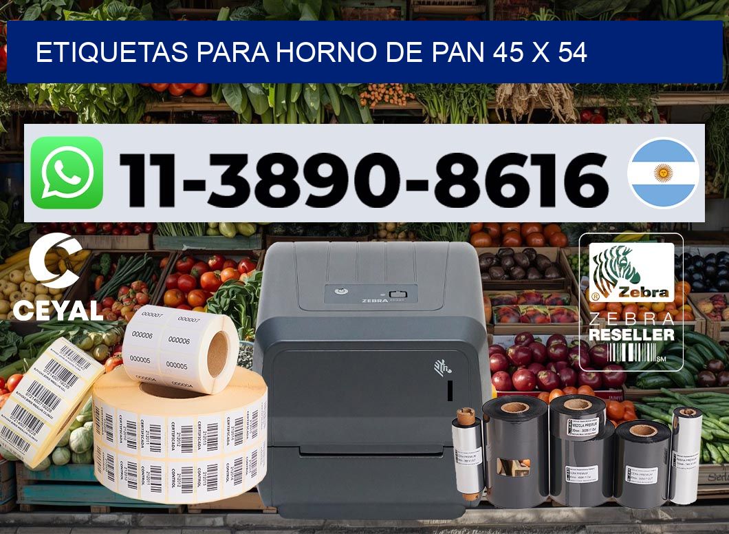 etiquetas para horno de pan 45 x 54