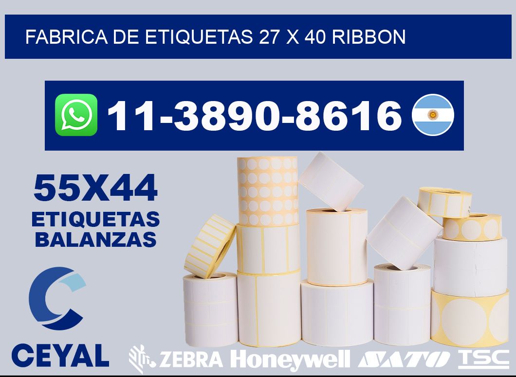 fabrica de etiquetas 27 x 40 ribbon