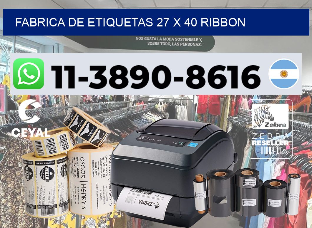 fabrica de etiquetas 27 x 40 ribbon