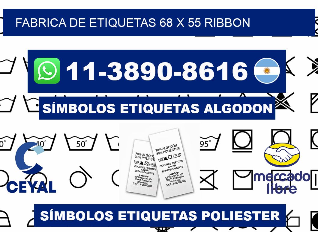fabrica de etiquetas 68 x 55 ribbon