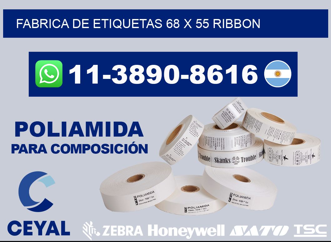 fabrica de etiquetas 68 x 55 ribbon