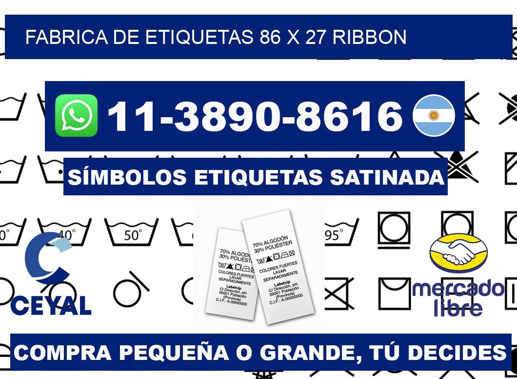 fabrica de etiquetas 86 x 27 ribbon