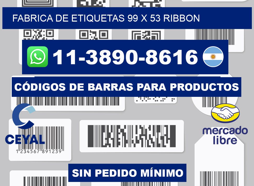 fabrica de etiquetas 99 x 53 ribbon