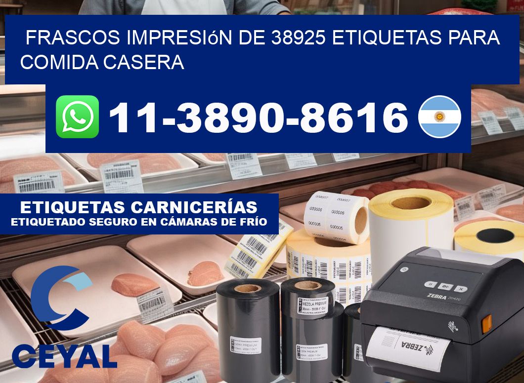 frascos impresión de 38925 etiquetas para comida casera