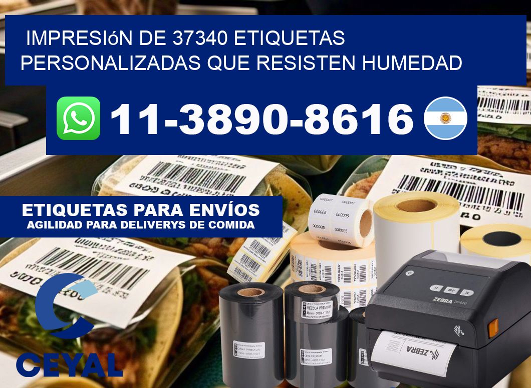 impresión de 37340 etiquetas personalizadas que resisten humedad