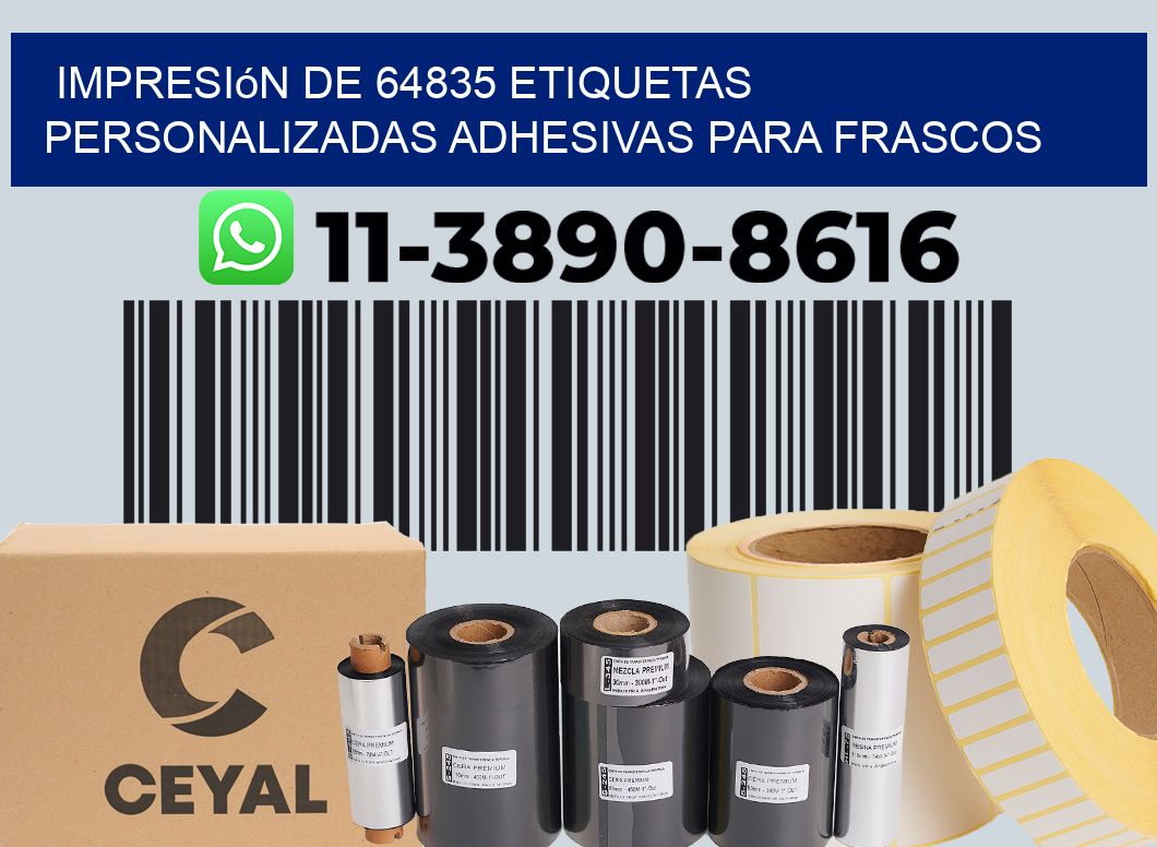 impresión de 64835 etiquetas personalizadas adhesivas para frascos