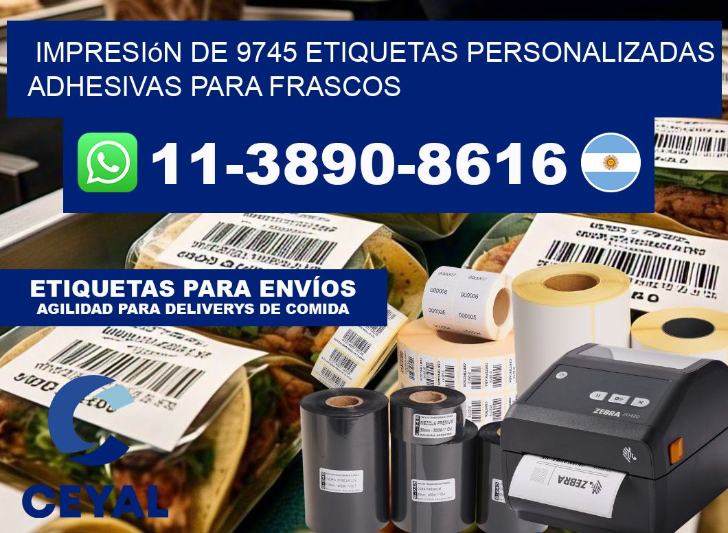 impresión de 9745 etiquetas personalizadas adhesivas para frascos