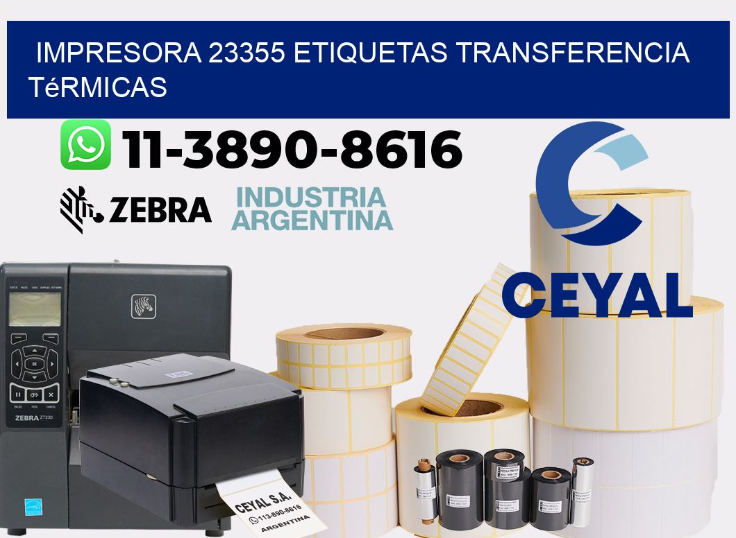 impresora 23355 etiquetas transferencia térmicas