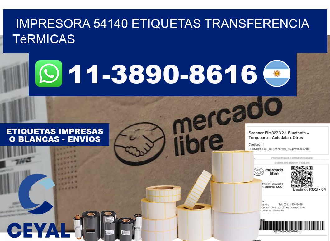 impresora 54140 etiquetas transferencia térmicas