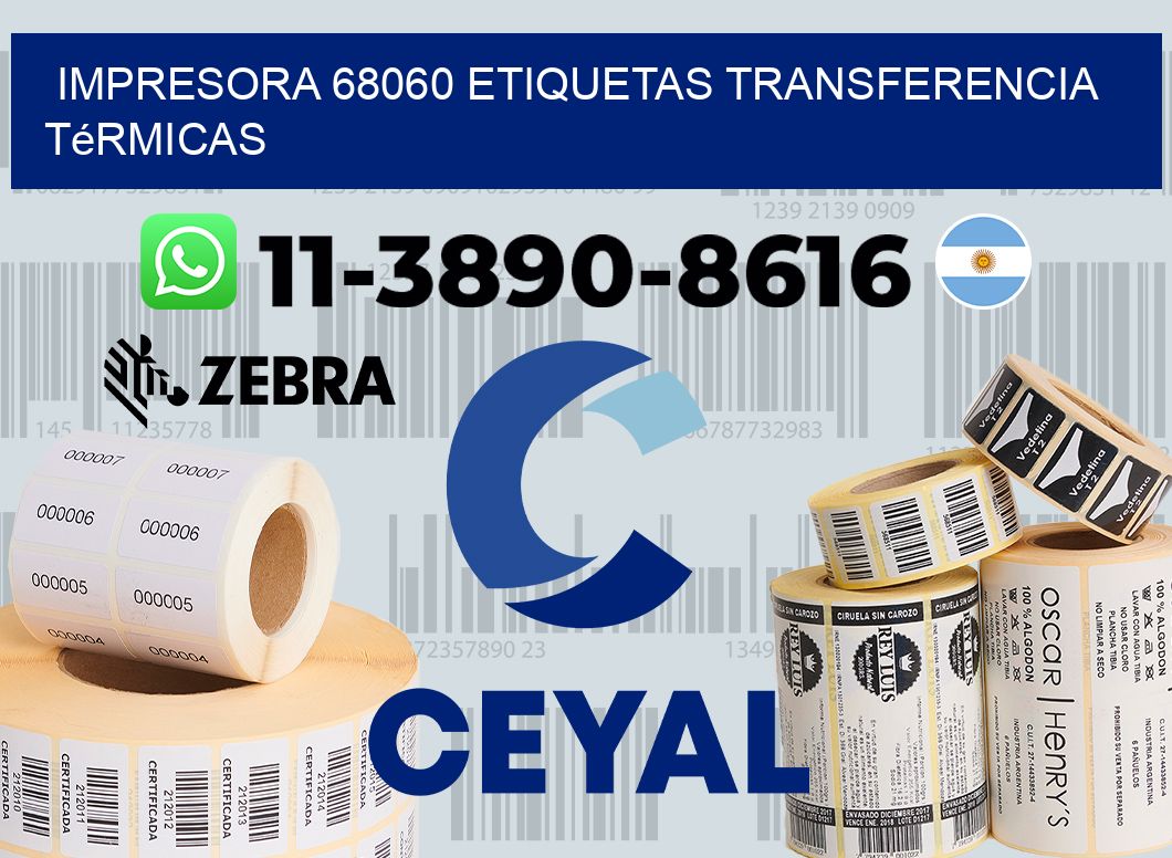 impresora 68060 etiquetas transferencia térmicas