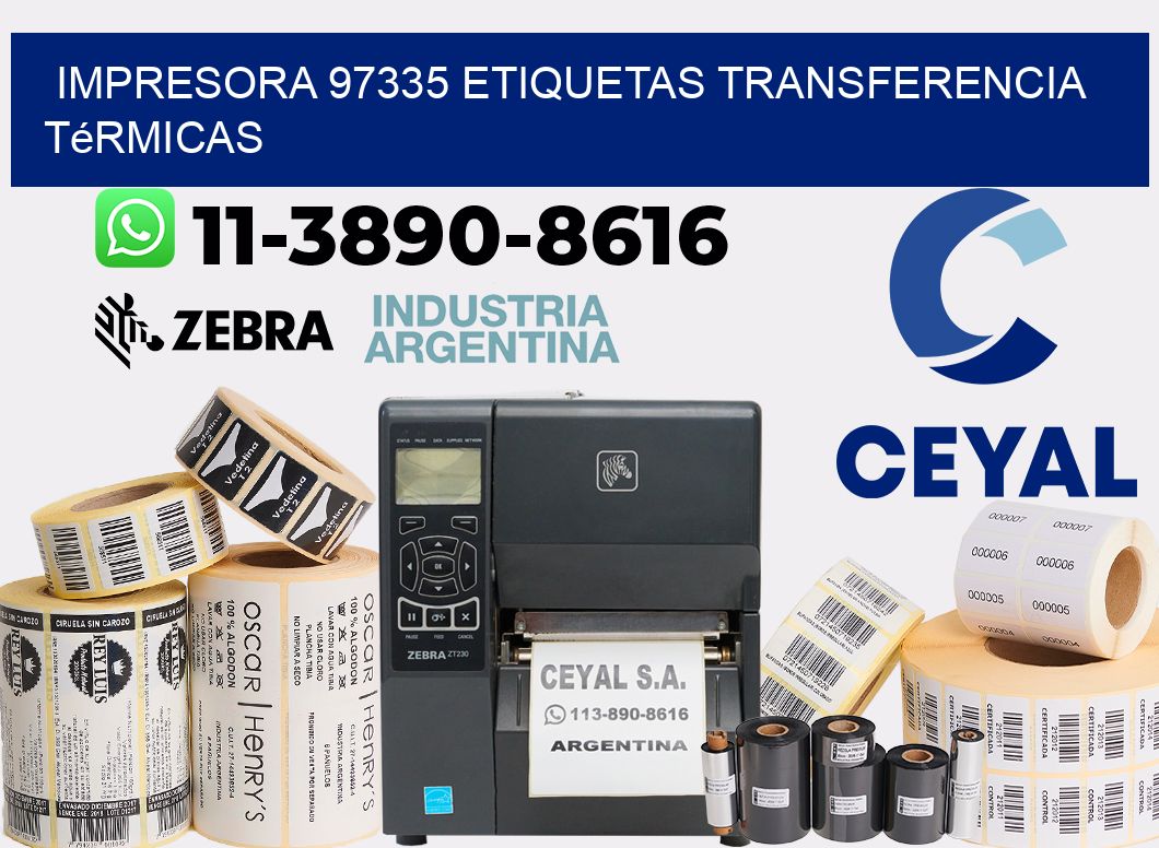 impresora 97335 etiquetas transferencia térmicas