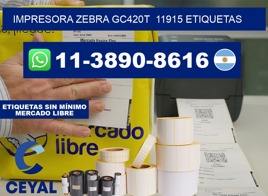 impresora zebra gc420t  11915 etiquetas