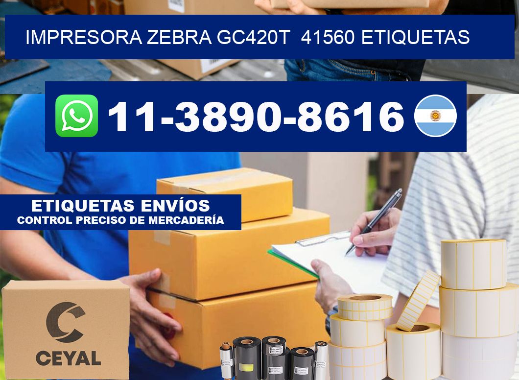 impresora zebra gc420t  41560 etiquetas