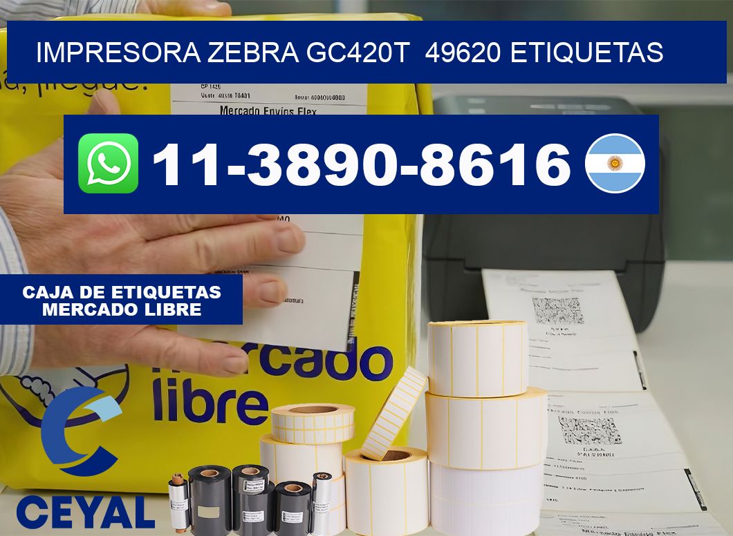 impresora zebra gc420t  49620 etiquetas