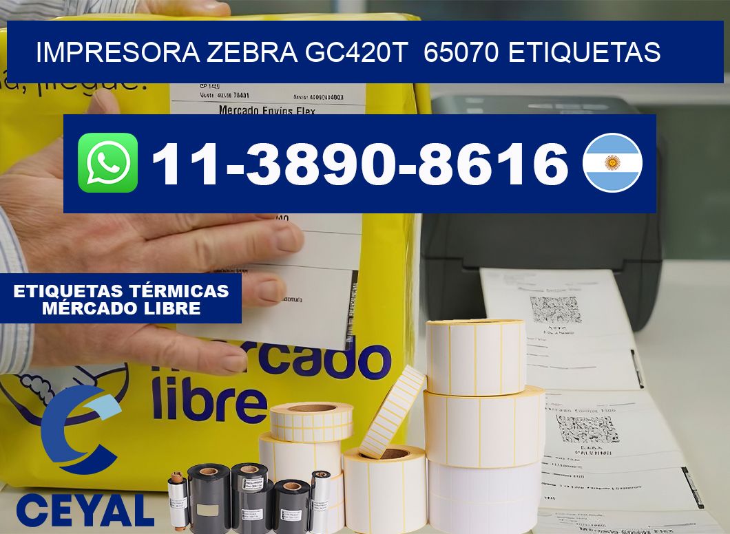 impresora zebra gc420t  65070 etiquetas