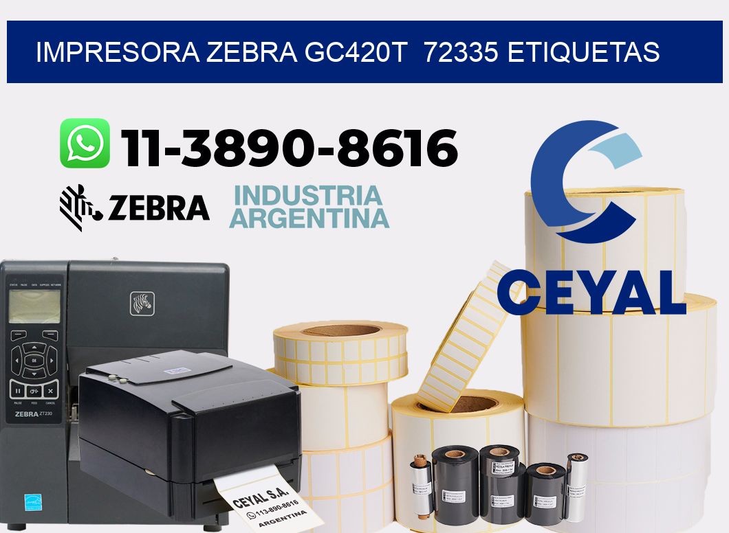 impresora zebra gc420t  72335 etiquetas