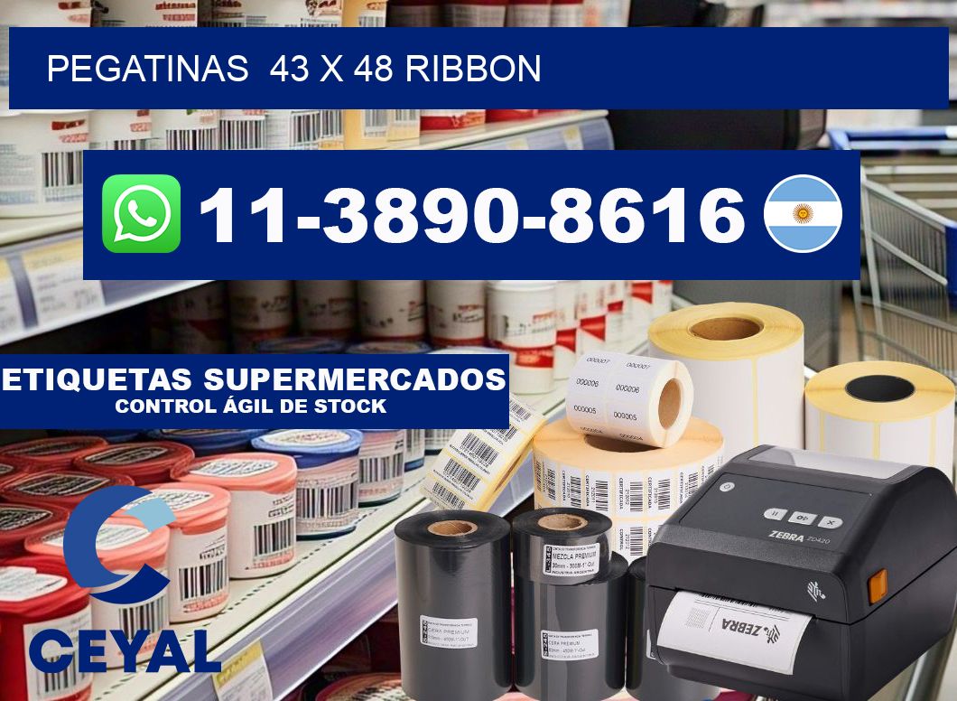 pegatinas 43 x 48 ribbon