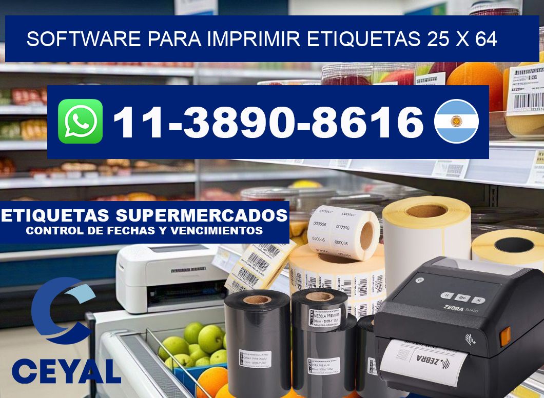 software para imprimir etiquetas 25 x 64