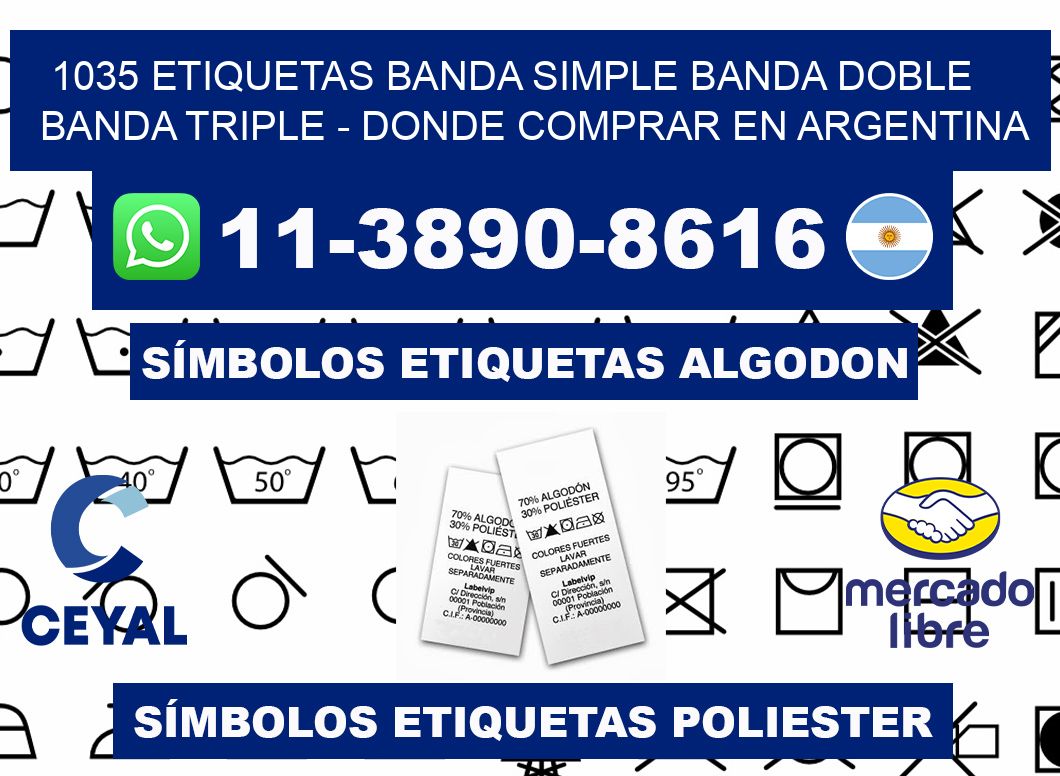 1035 etiquetas banda simple banda doble banda triple - Donde Comprar en Argentina