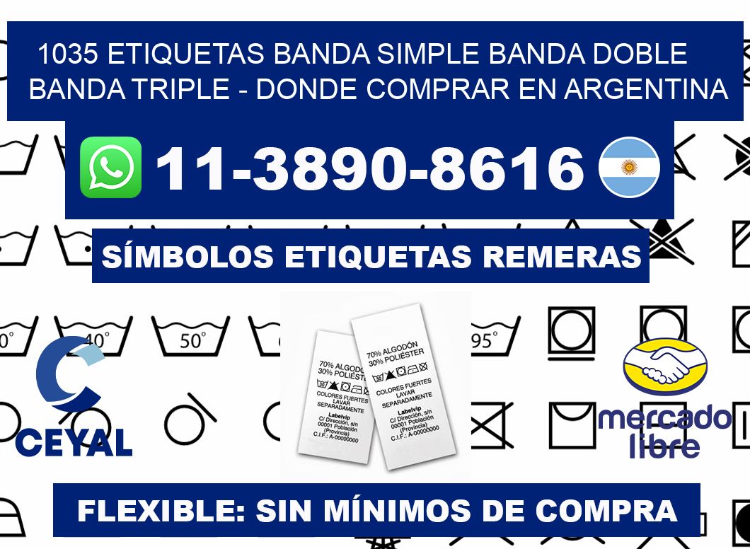1035 etiquetas banda simple banda doble banda triple - Donde Comprar en Argentina