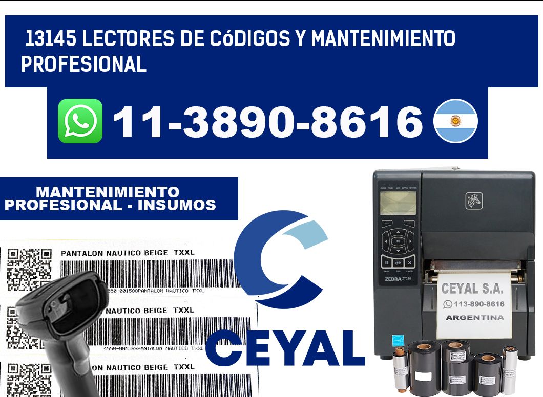 13145 Lectores de Códigos y Mantenimiento Profesional