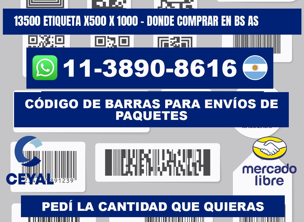 13500 etiqueta x500 x 1000 - Donde Comprar en bs as