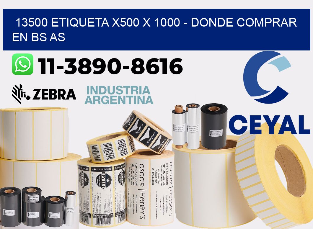 13500 etiqueta x500 x 1000 - Donde Comprar en bs as