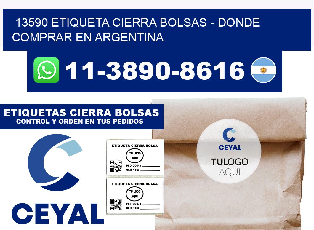 13590 etiqueta Cierra Bolsas - Donde Comprar en Argentina