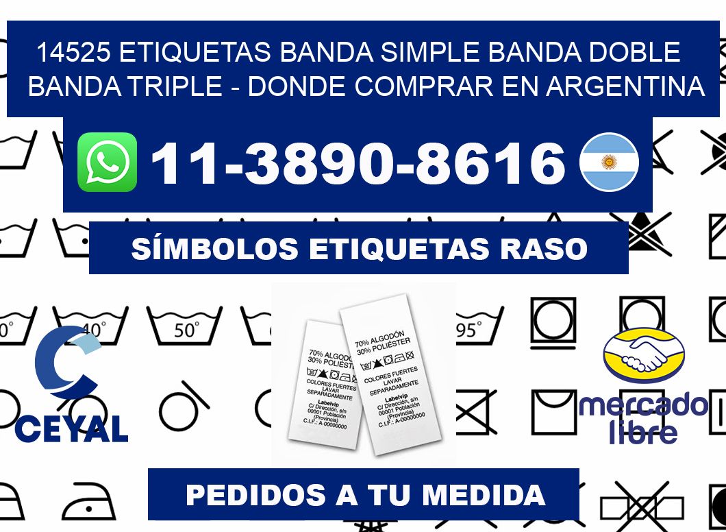 14525 etiquetas banda simple banda doble banda triple - Donde Comprar en Argentina