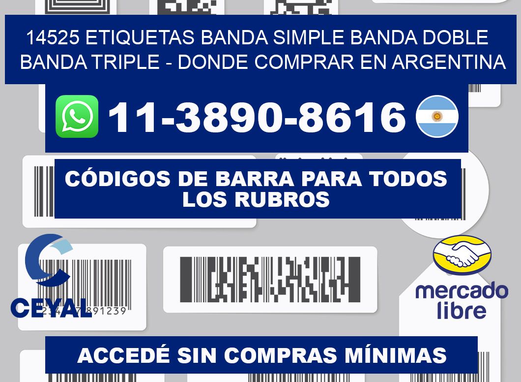 14525 etiquetas banda simple banda doble banda triple - Donde Comprar en Argentina