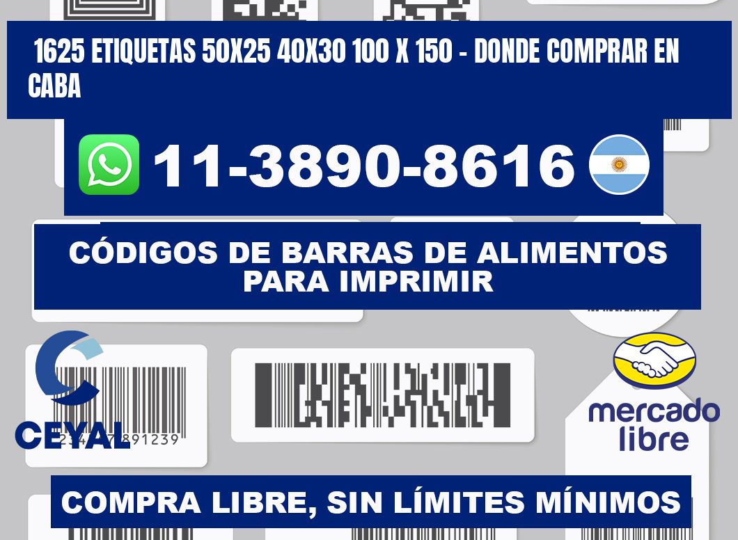 1625 etiquetas 50x25 40x30 100 x 150 - Donde Comprar en Caba