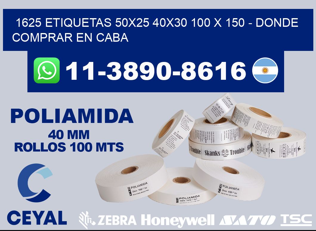 1625 etiquetas 50x25 40x30 100 x 150 - Donde Comprar en Caba