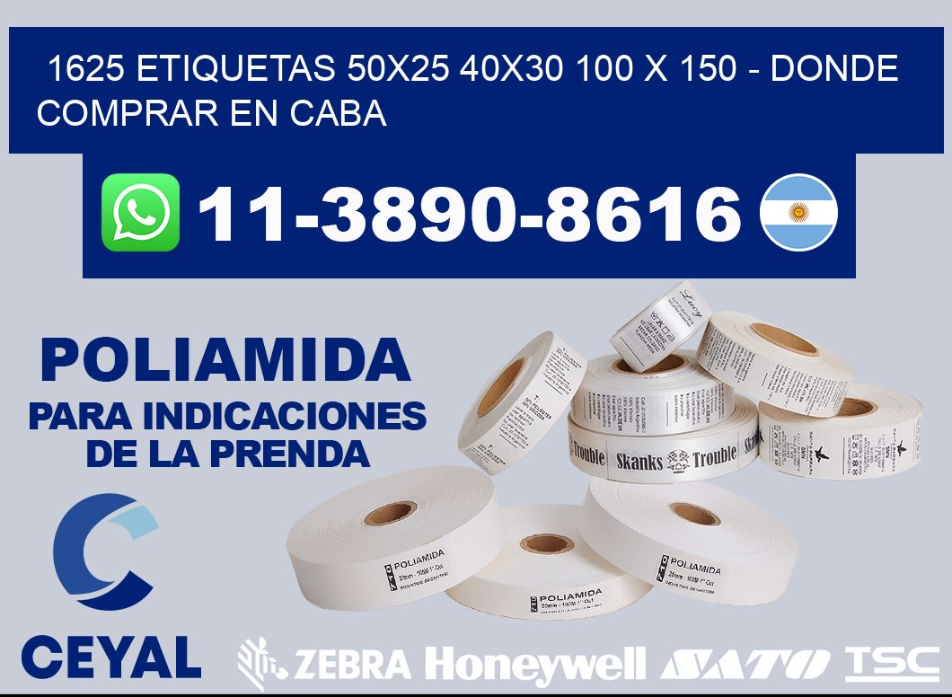 1625 etiquetas 50x25 40x30 100 x 150 - Donde Comprar en Caba