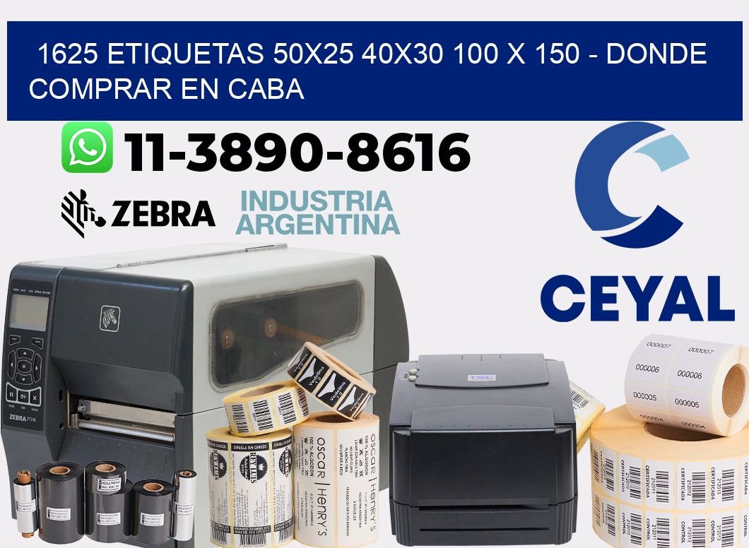 1625 etiquetas 50x25 40x30 100 x 150 - Donde Comprar en Caba