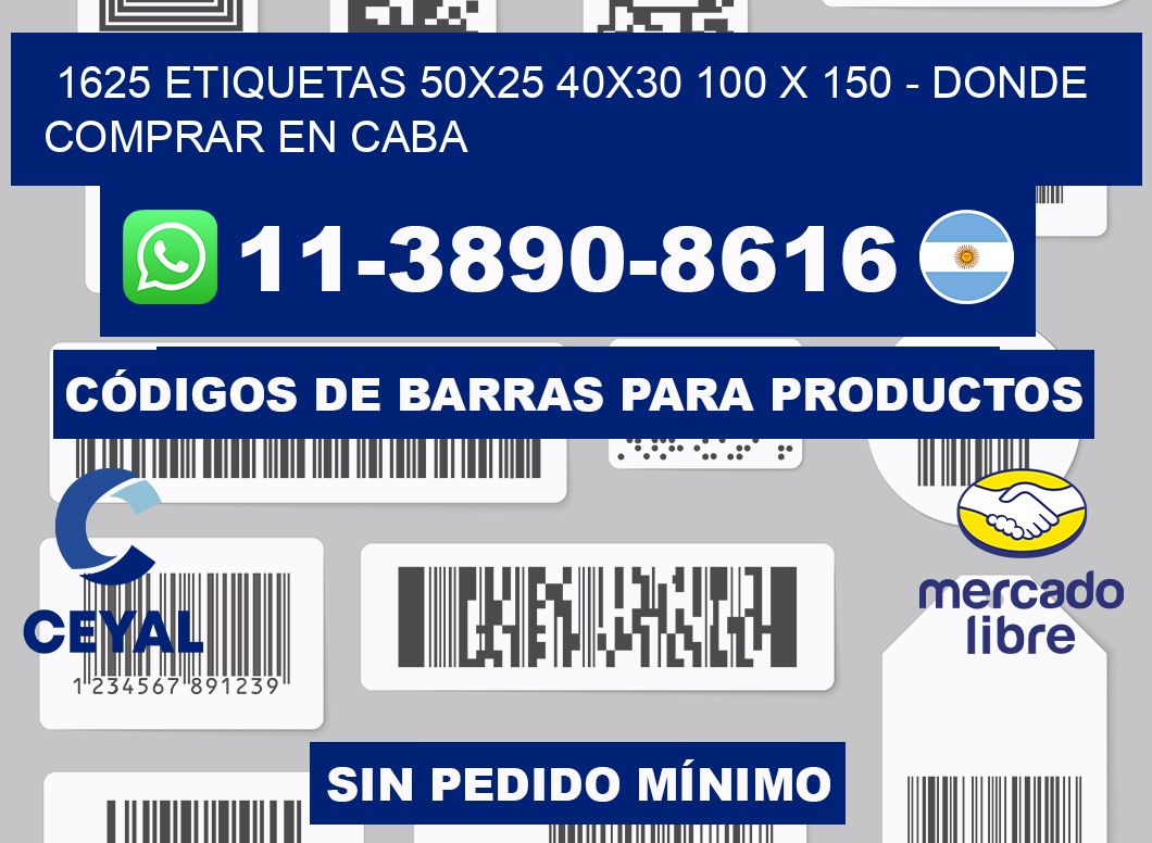1625 etiquetas 50x25 40x30 100 x 150 - Donde Comprar en Caba