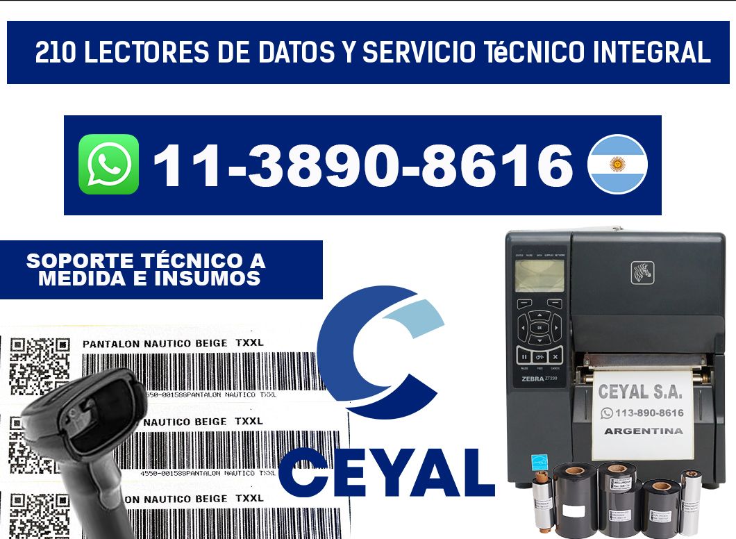 210 Lectores de Datos y Servicio Técnico Integral