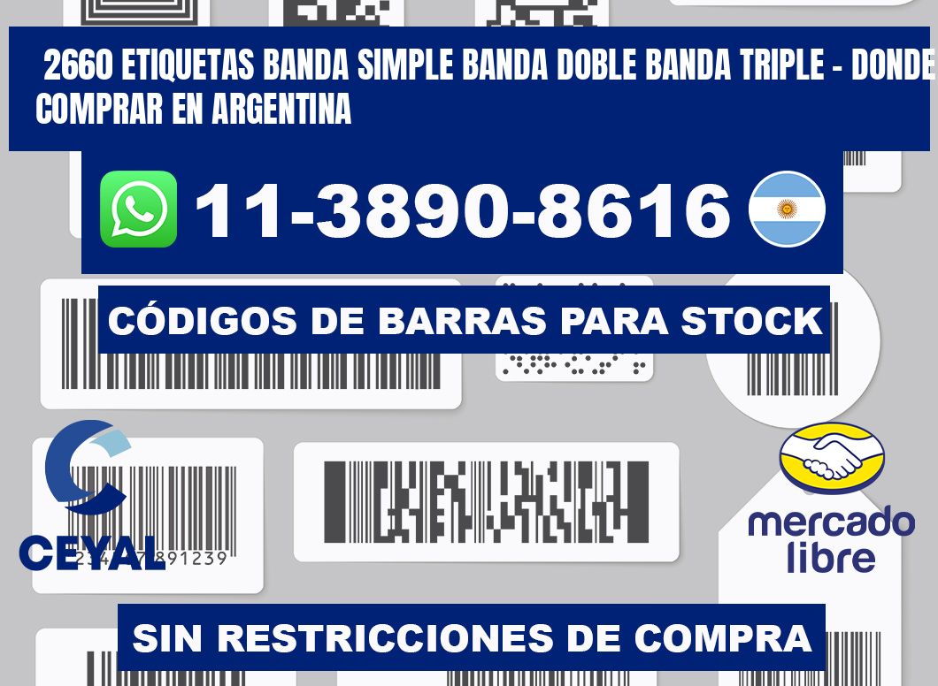 2660 etiquetas banda simple banda doble banda triple - Donde Comprar en Argentina