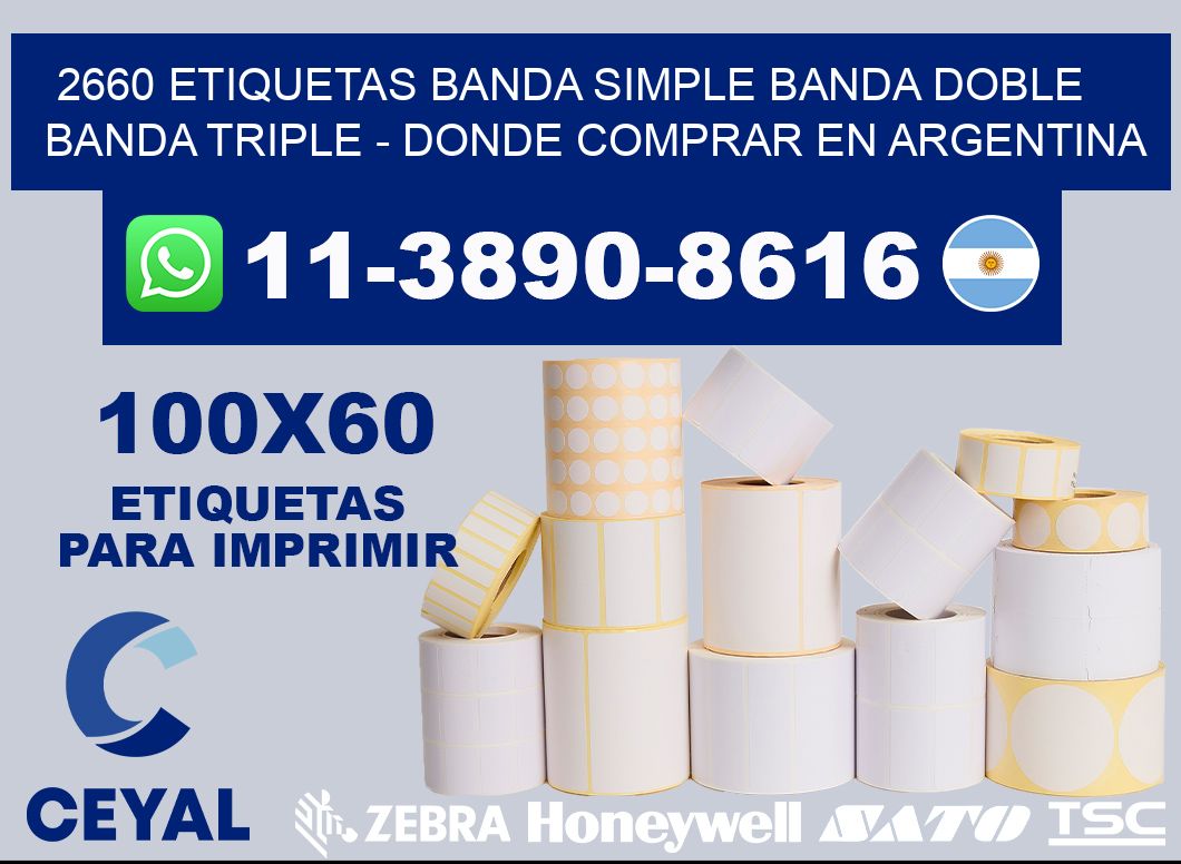 2660 etiquetas banda simple banda doble banda triple - Donde Comprar en Argentina