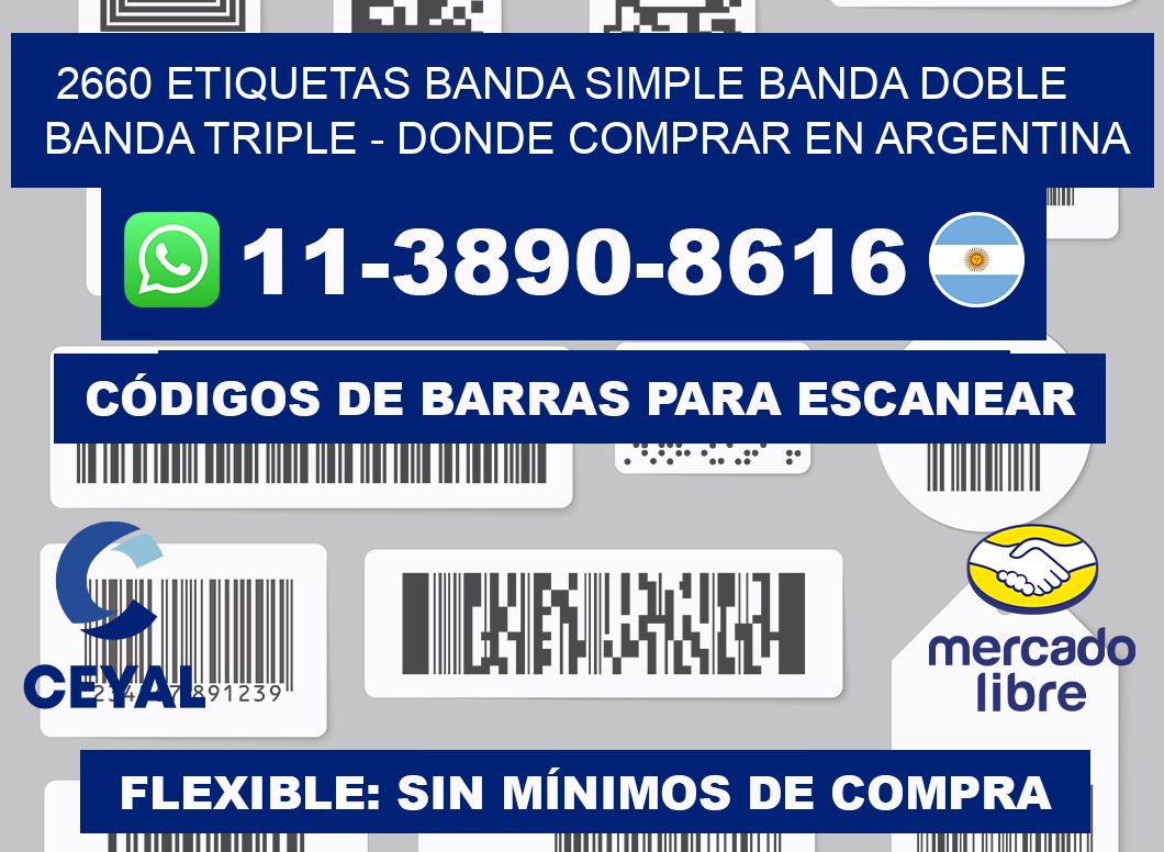 2660 etiquetas banda simple banda doble banda triple - Donde Comprar en Argentina