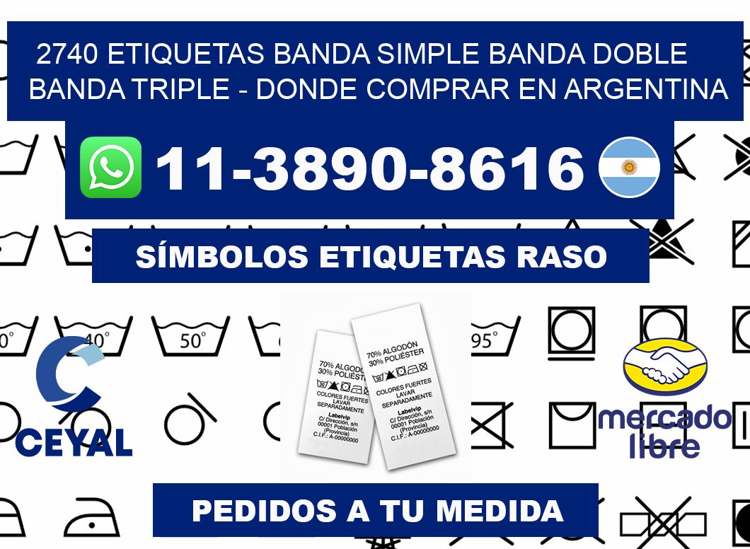 2740 etiquetas banda simple banda doble banda triple - Donde Comprar en Argentina