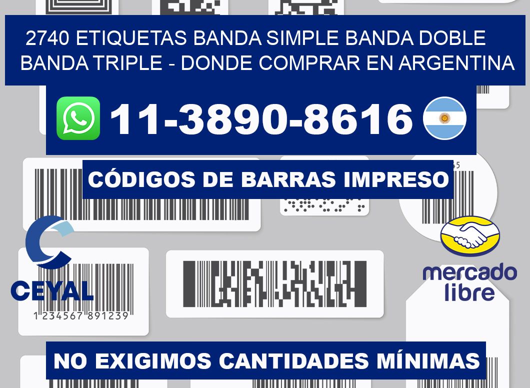2740 etiquetas banda simple banda doble banda triple - Donde Comprar en Argentina