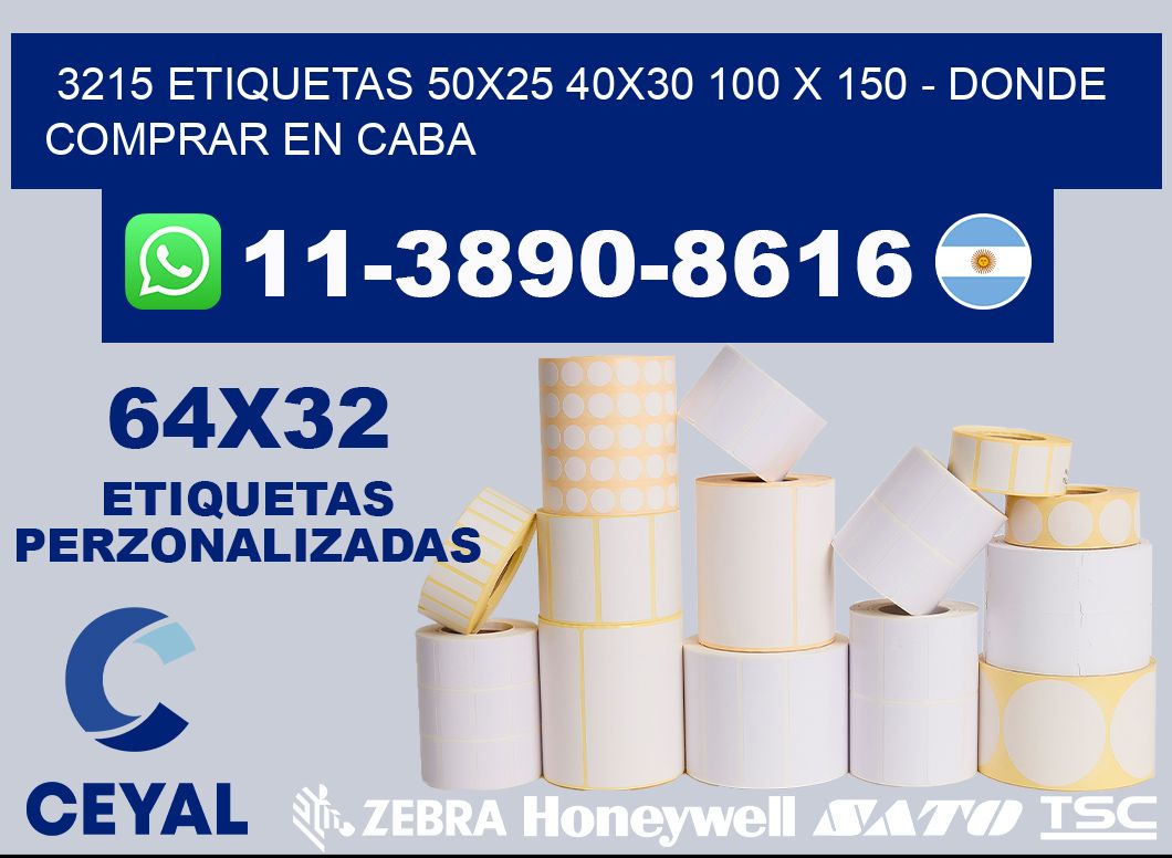 3215 etiquetas 50x25 40x30 100 x 150 - Donde Comprar en Caba