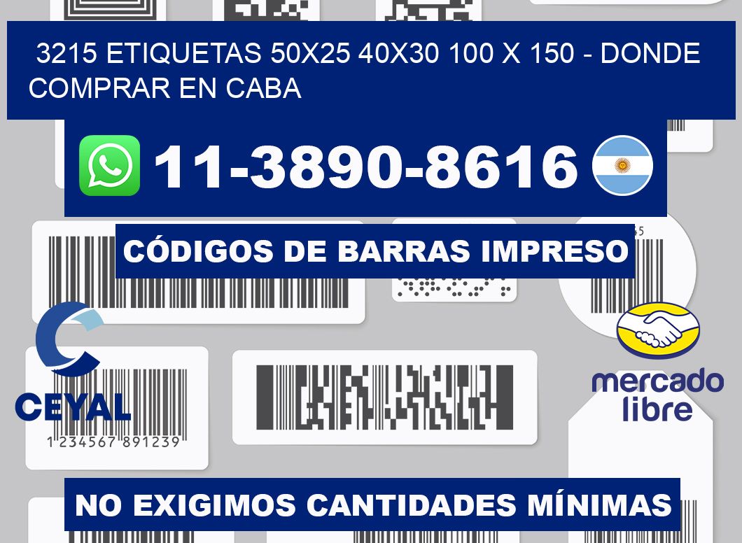 3215 etiquetas 50x25 40x30 100 x 150 - Donde Comprar en Caba