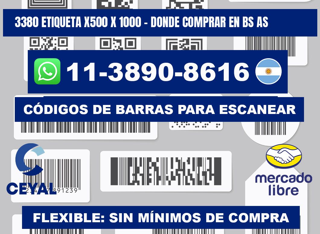 3380 etiqueta x500 x 1000 - Donde Comprar en bs as