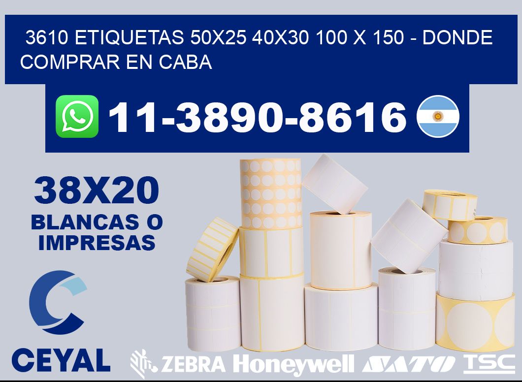 3610 etiquetas 50x25 40x30 100 x 150 - Donde Comprar en Caba